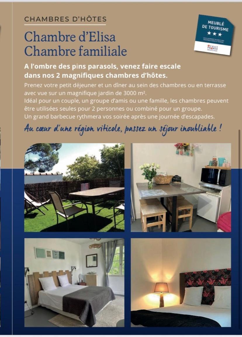 Chambres D'Elisa Saint-Morillon Bagian luar foto